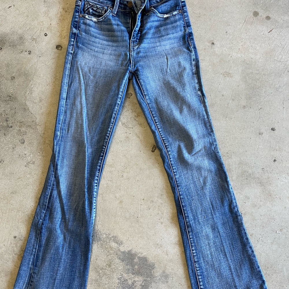 Buckle Blue Flare Women's Jeans